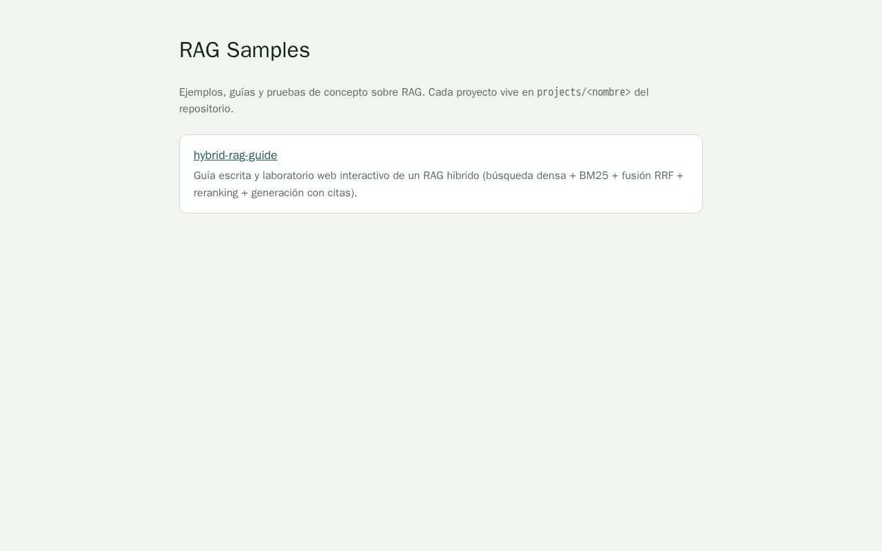 Preview of Rag Hybrid Samples