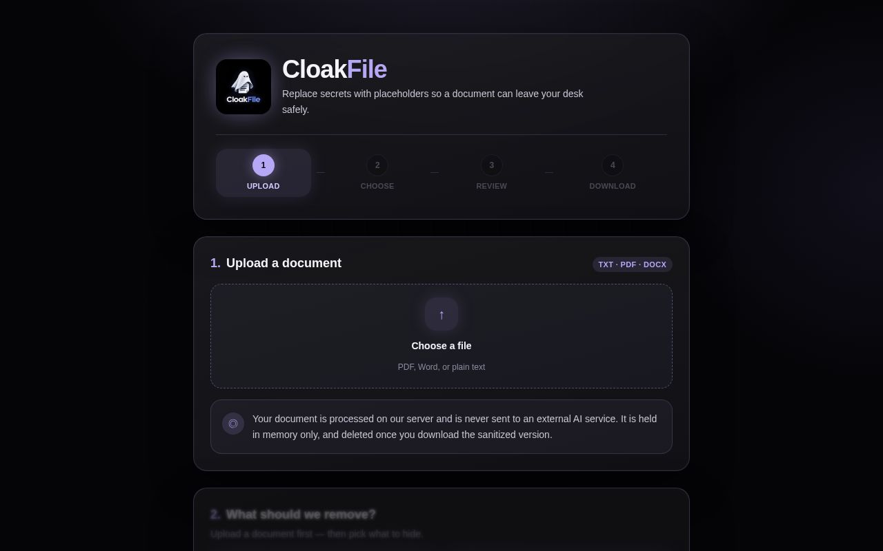 Preview of CloakFile