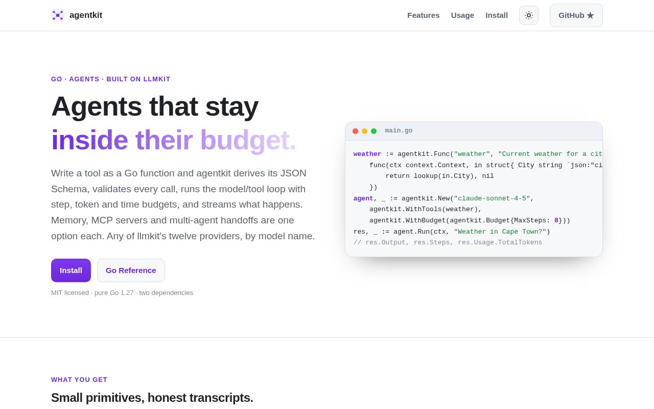 Preview of Agentkit