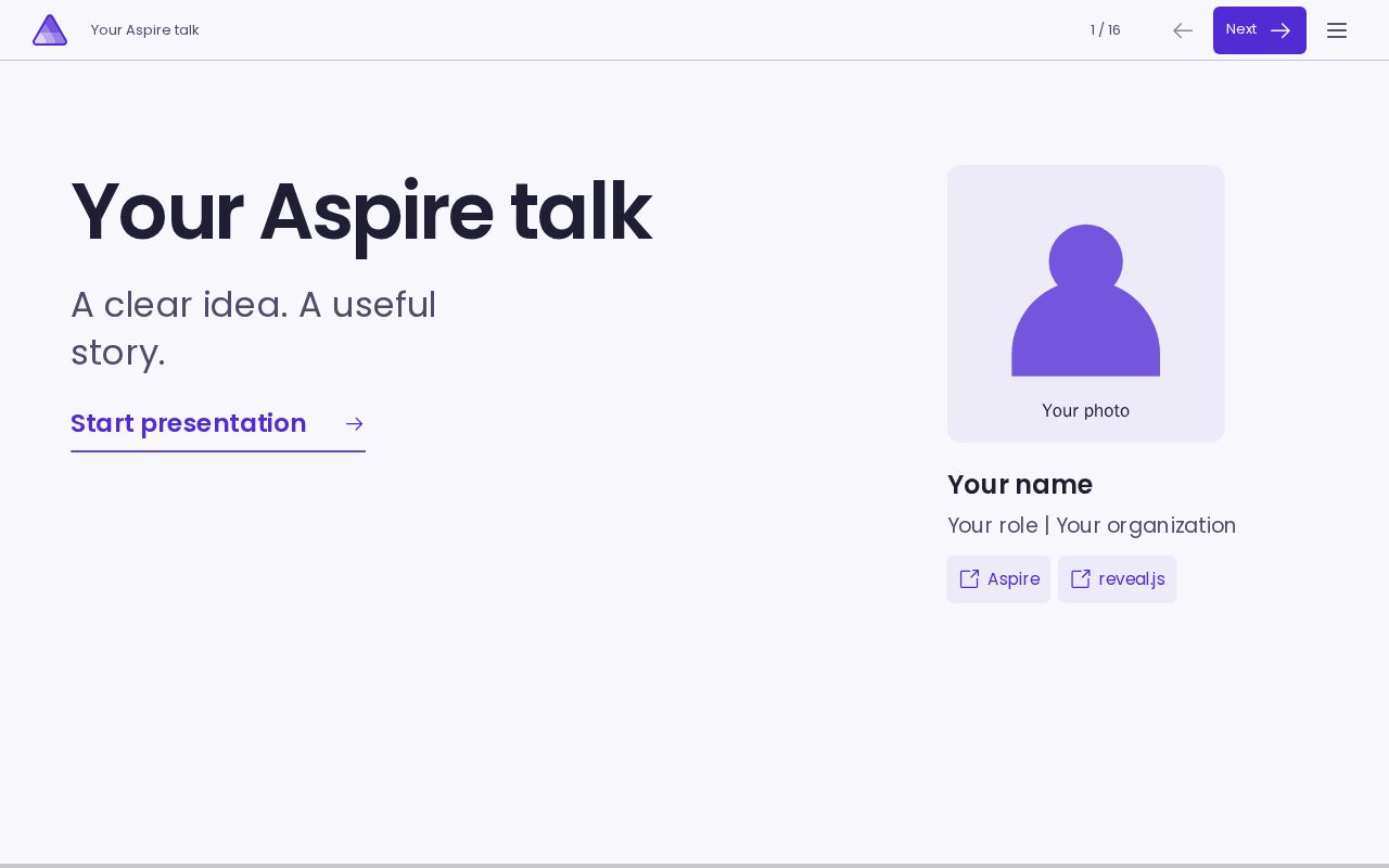 Preview of Aspire Deck Template