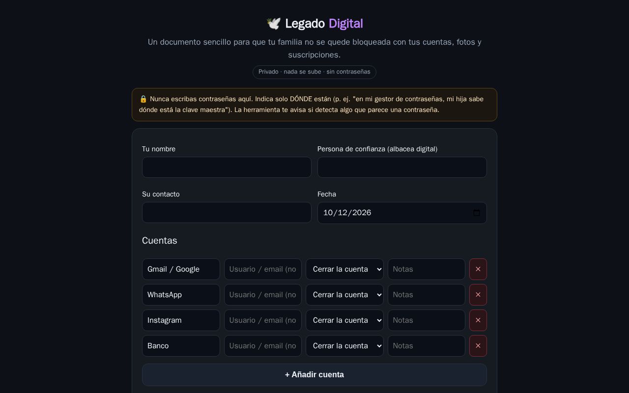 Preview of Legado Digital