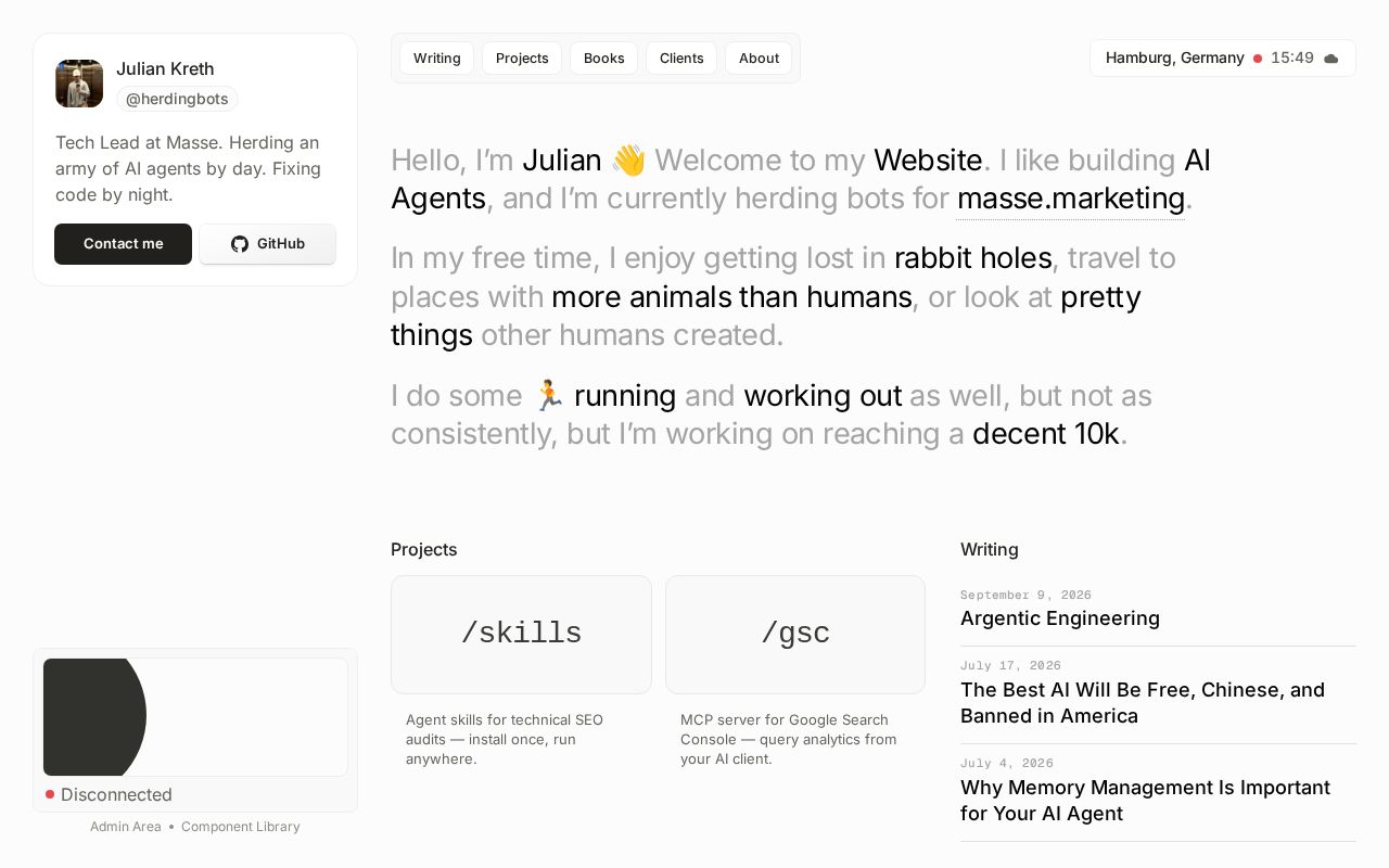Preview of Personal portfolio site (kreth.work)