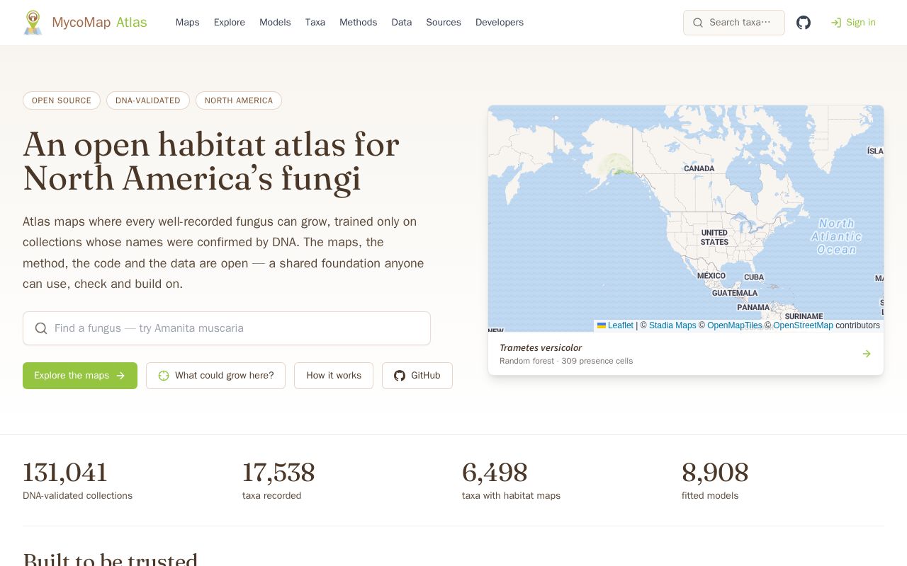 Preview of Mycomap Atlas