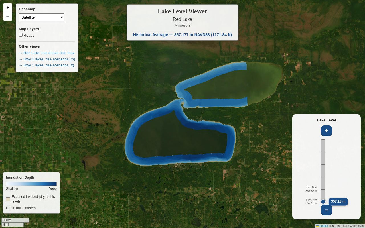 Preview of Red Lake Level Viewer