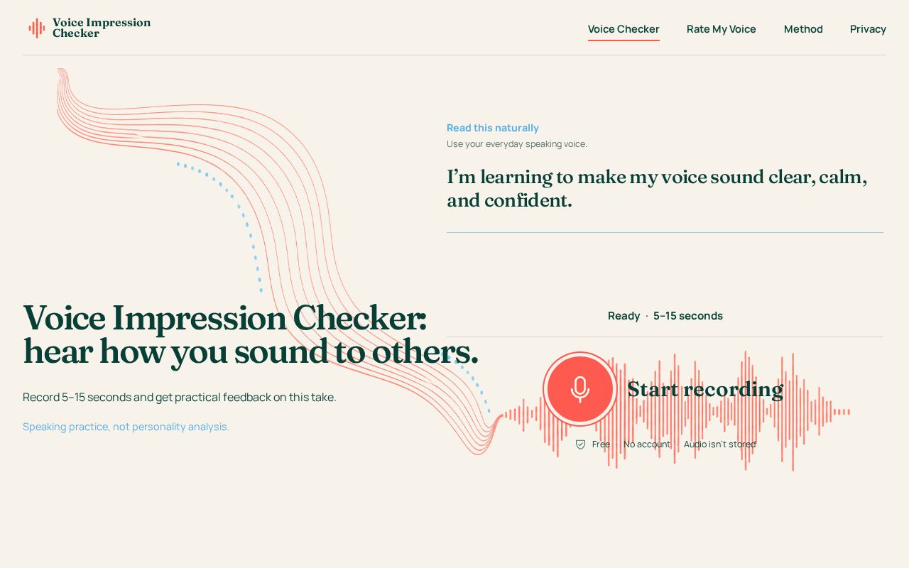 Preview of Voice Impression Checker