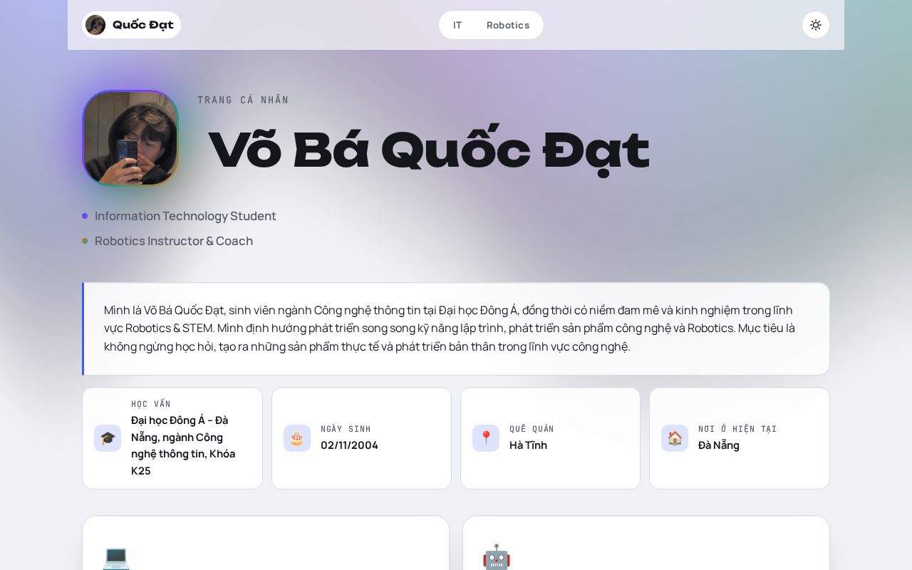 Preview of Vo Ba Quoc Dat Portfolio