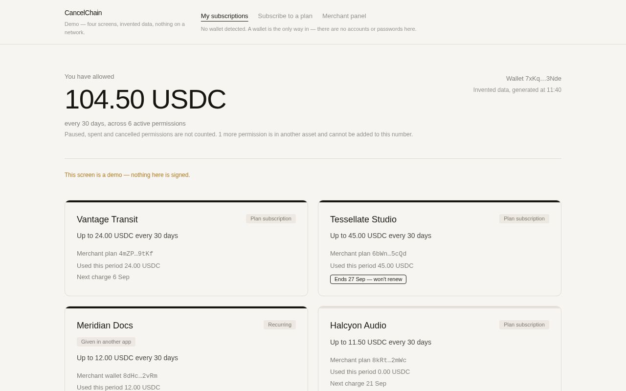 Preview of CancelChain