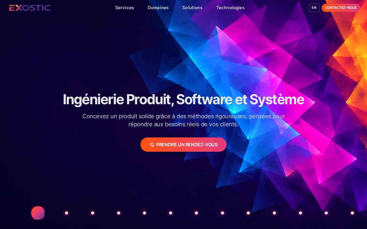 Preview of exostic.com — static website served by GitHub Pages