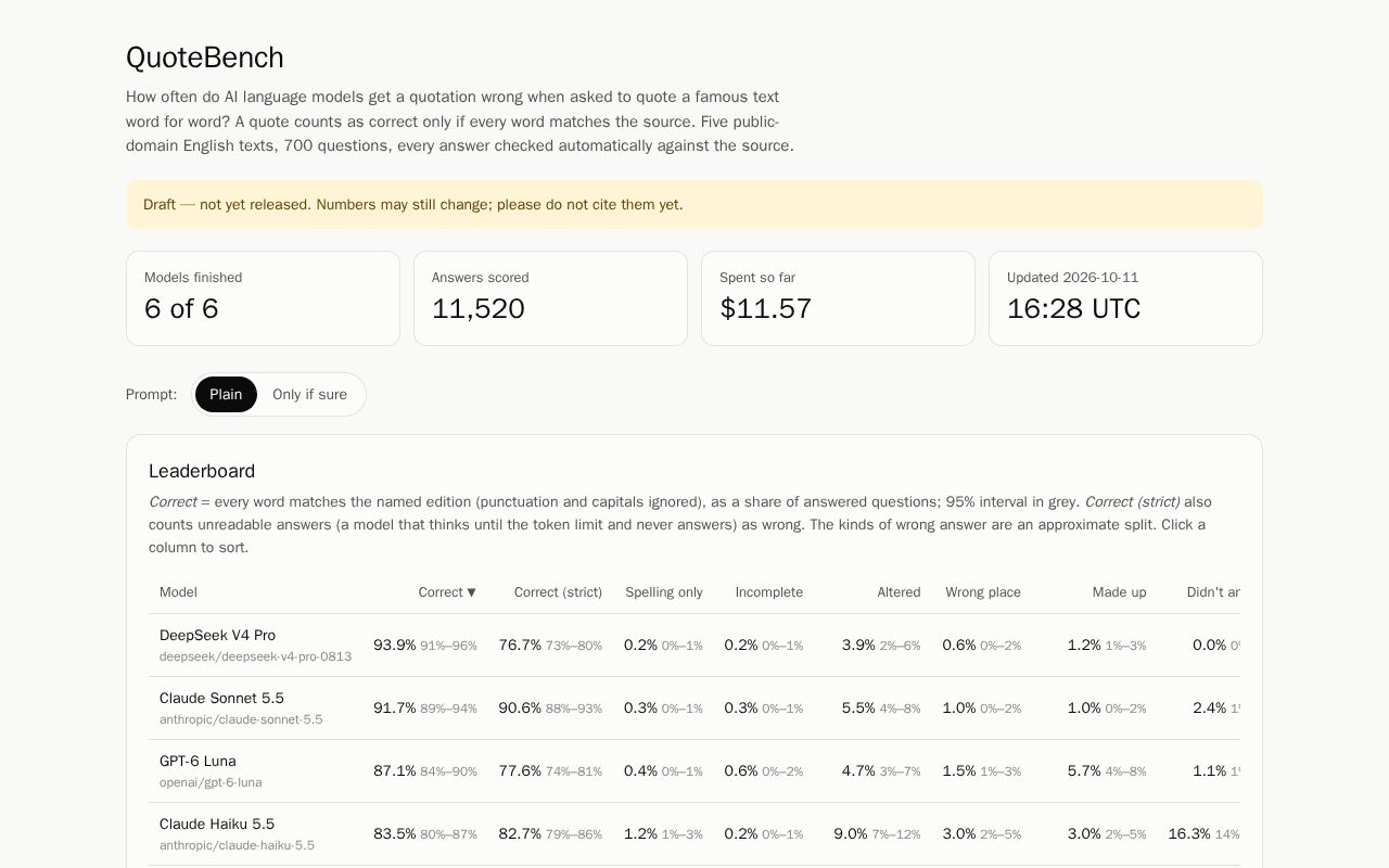 Preview of Quotebench