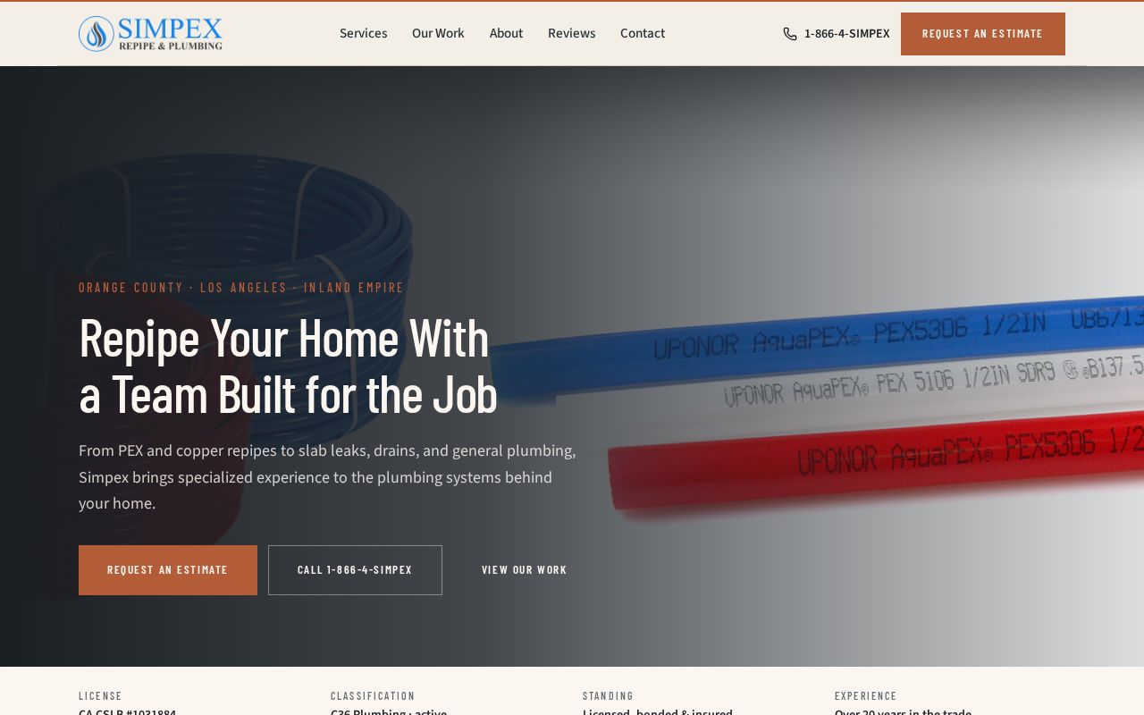 Preview of Simpex Repipe And Plumbing Demo