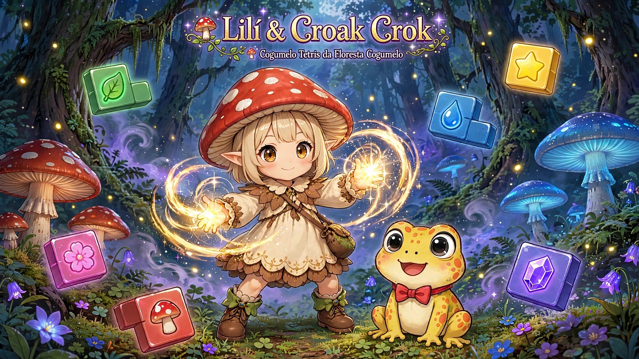 Preview of Lili & Croak Crok - Cogumelo Tetris da Floresta Cogumelo