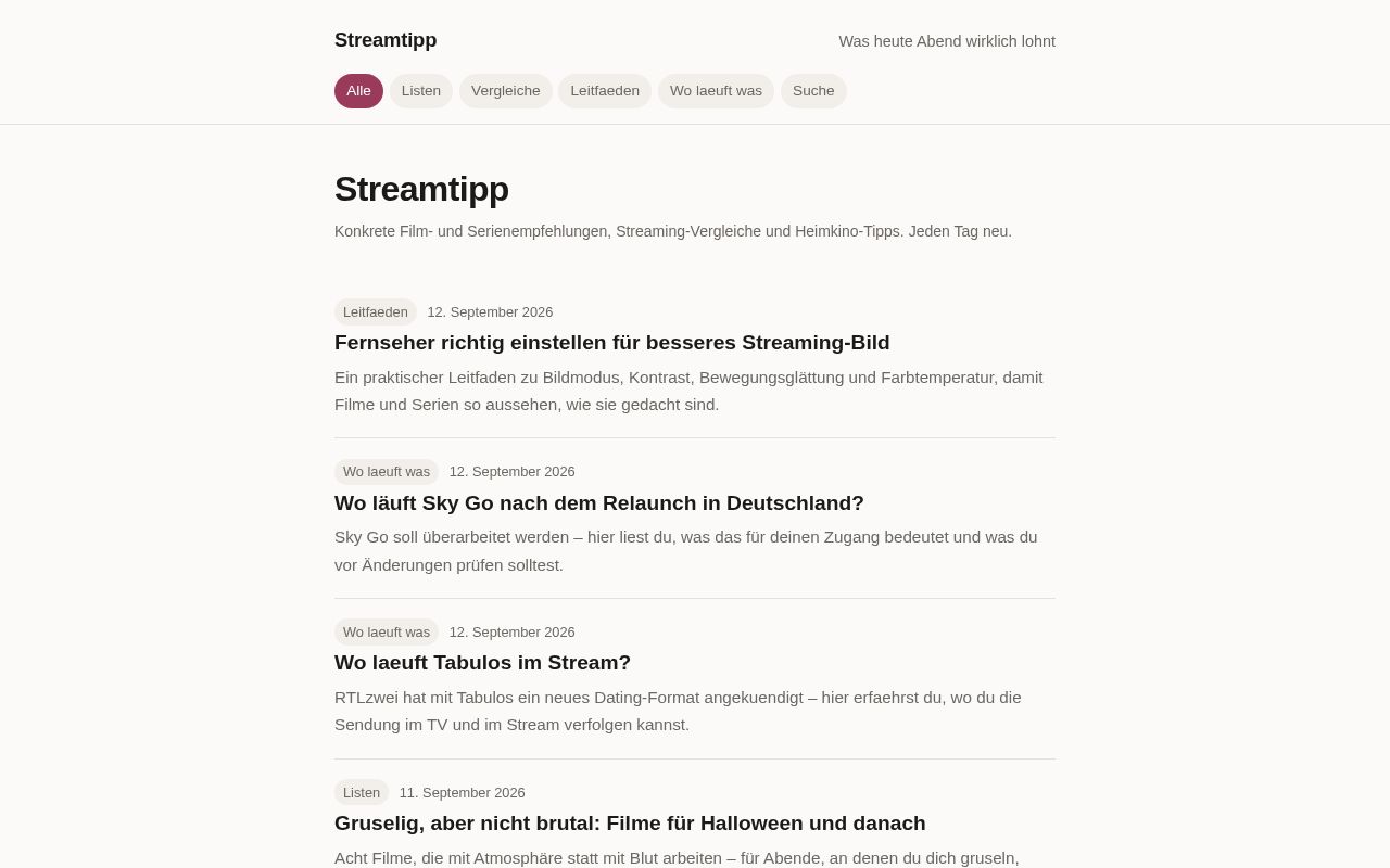 Preview of Streamtipp Github Io