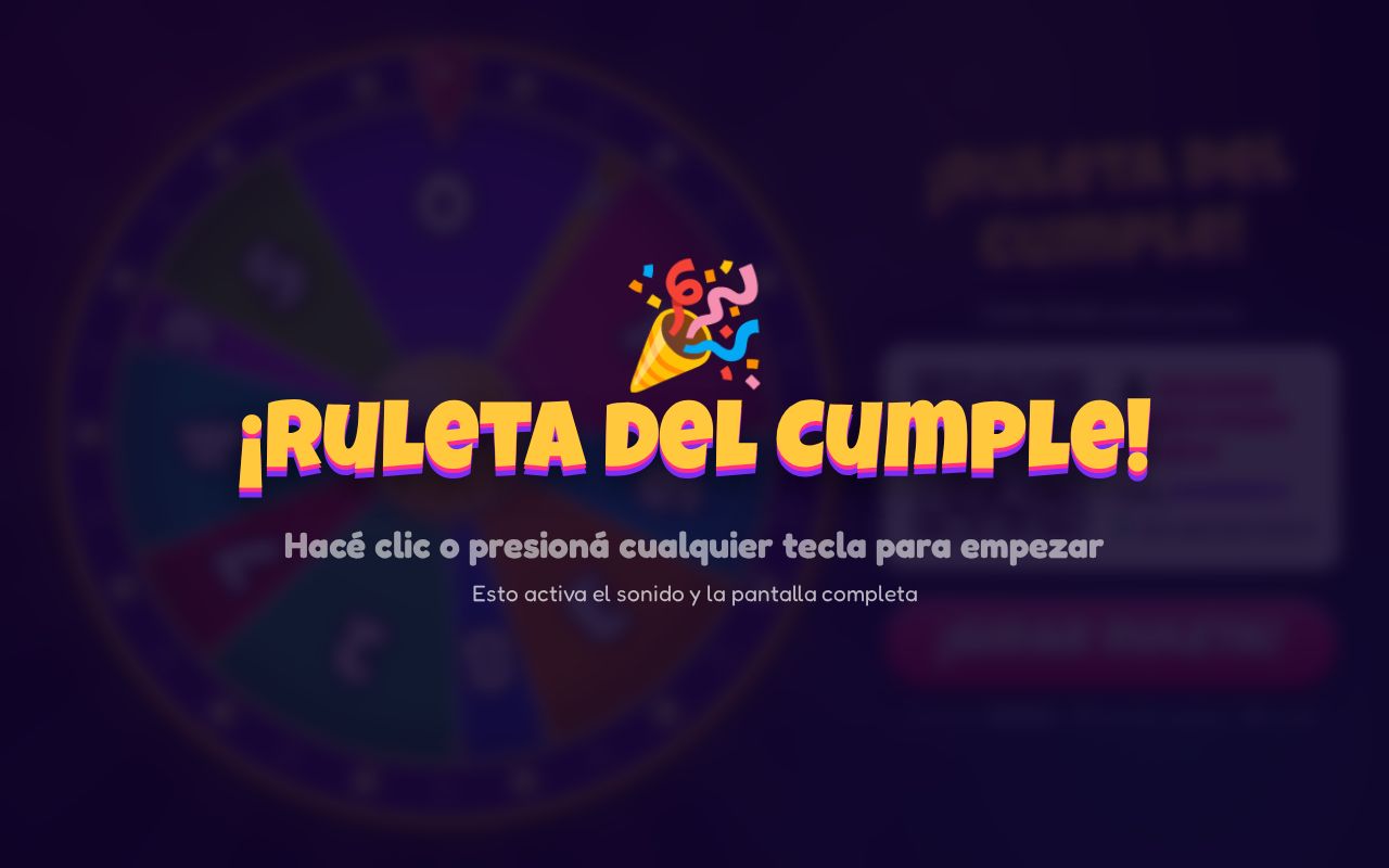 Preview of Ruleta del Cumple