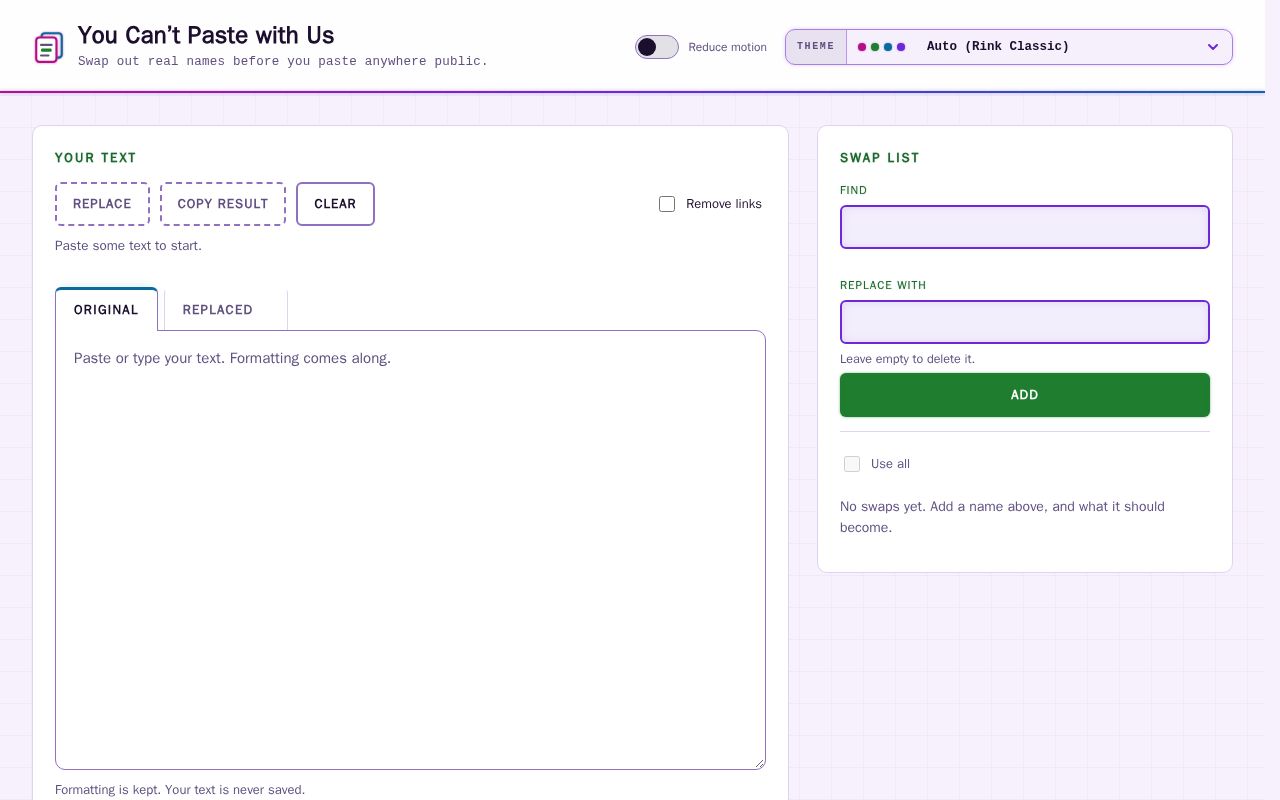 Preview of You Can’t Paste with Us