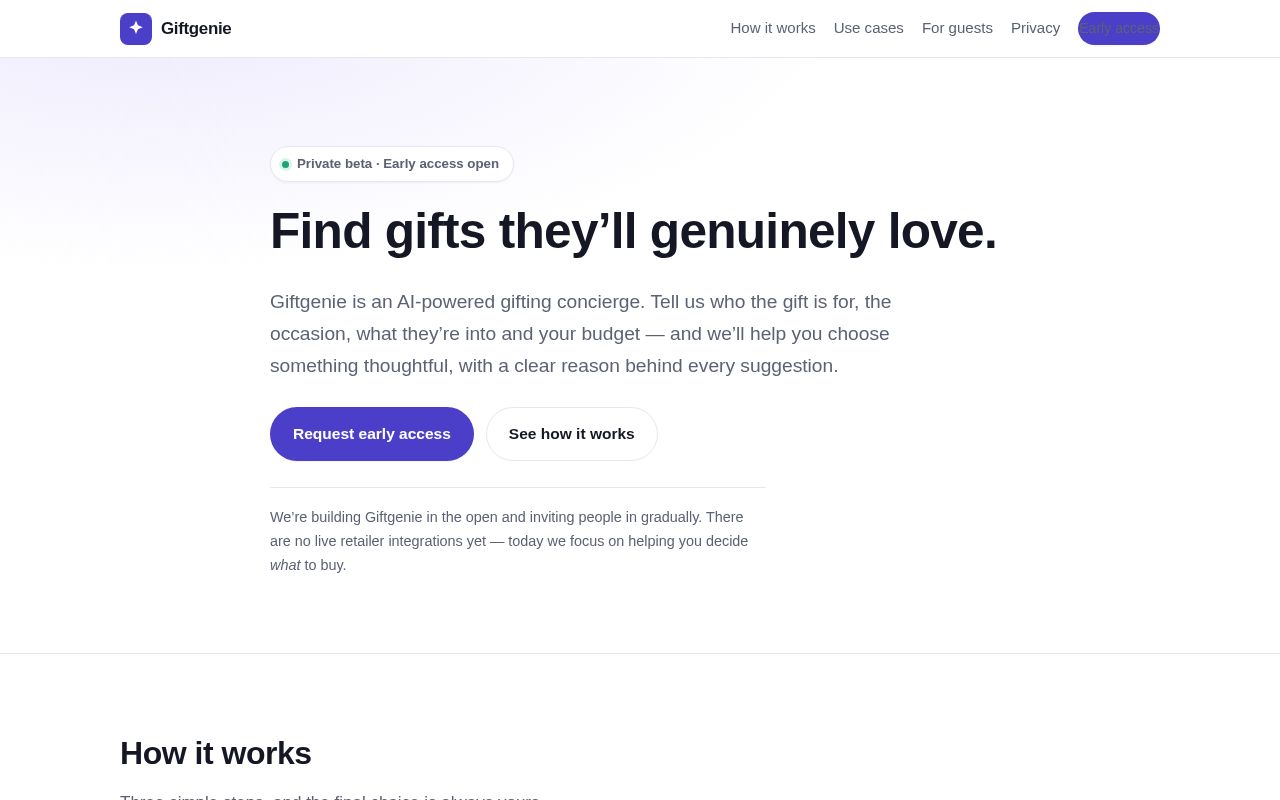 Preview of Giftgenie Web