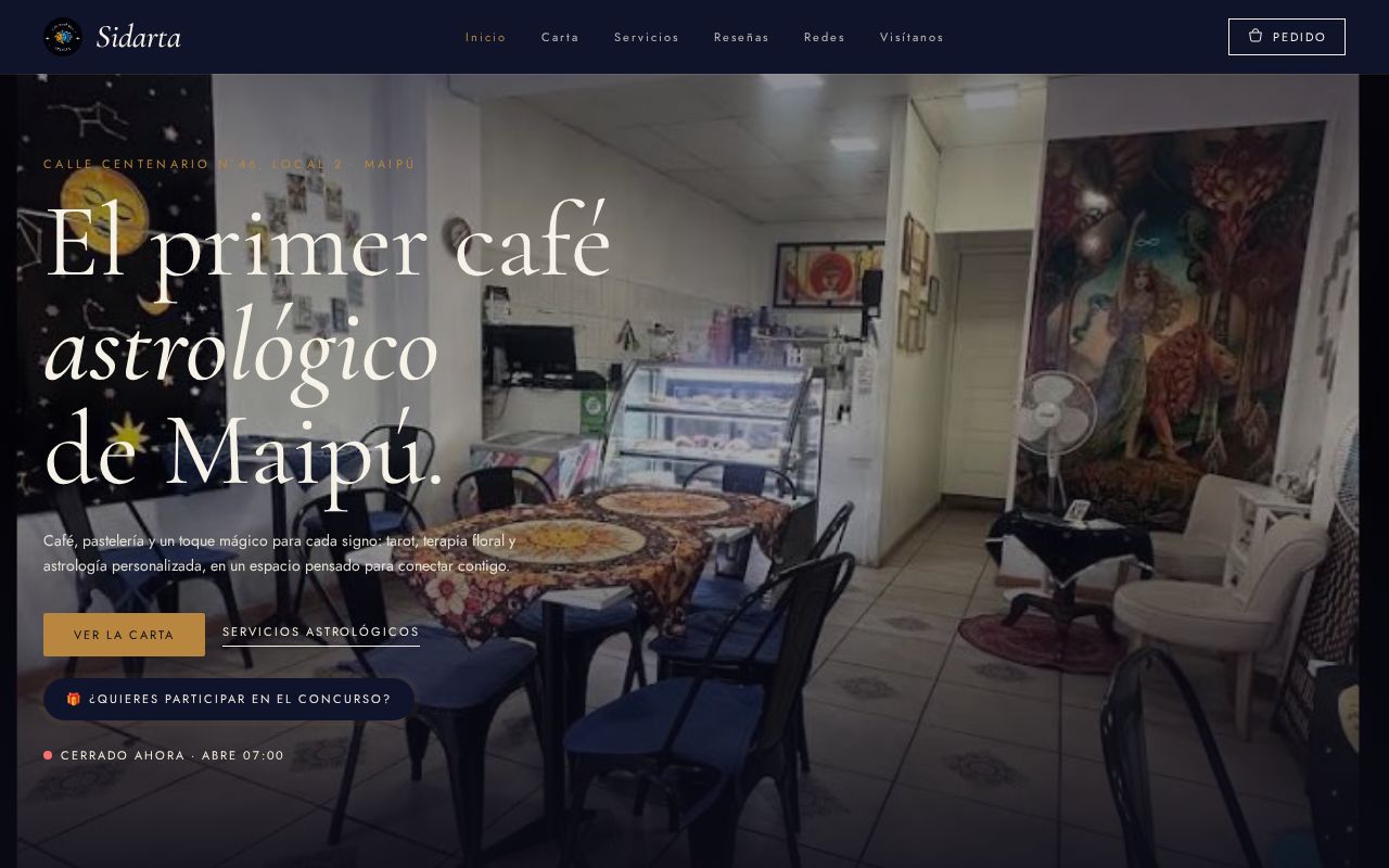 Preview of Sidarta Cafeteria Web