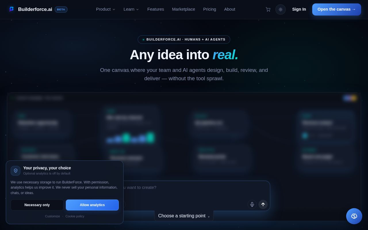 Preview of Builderforce Webcontainers