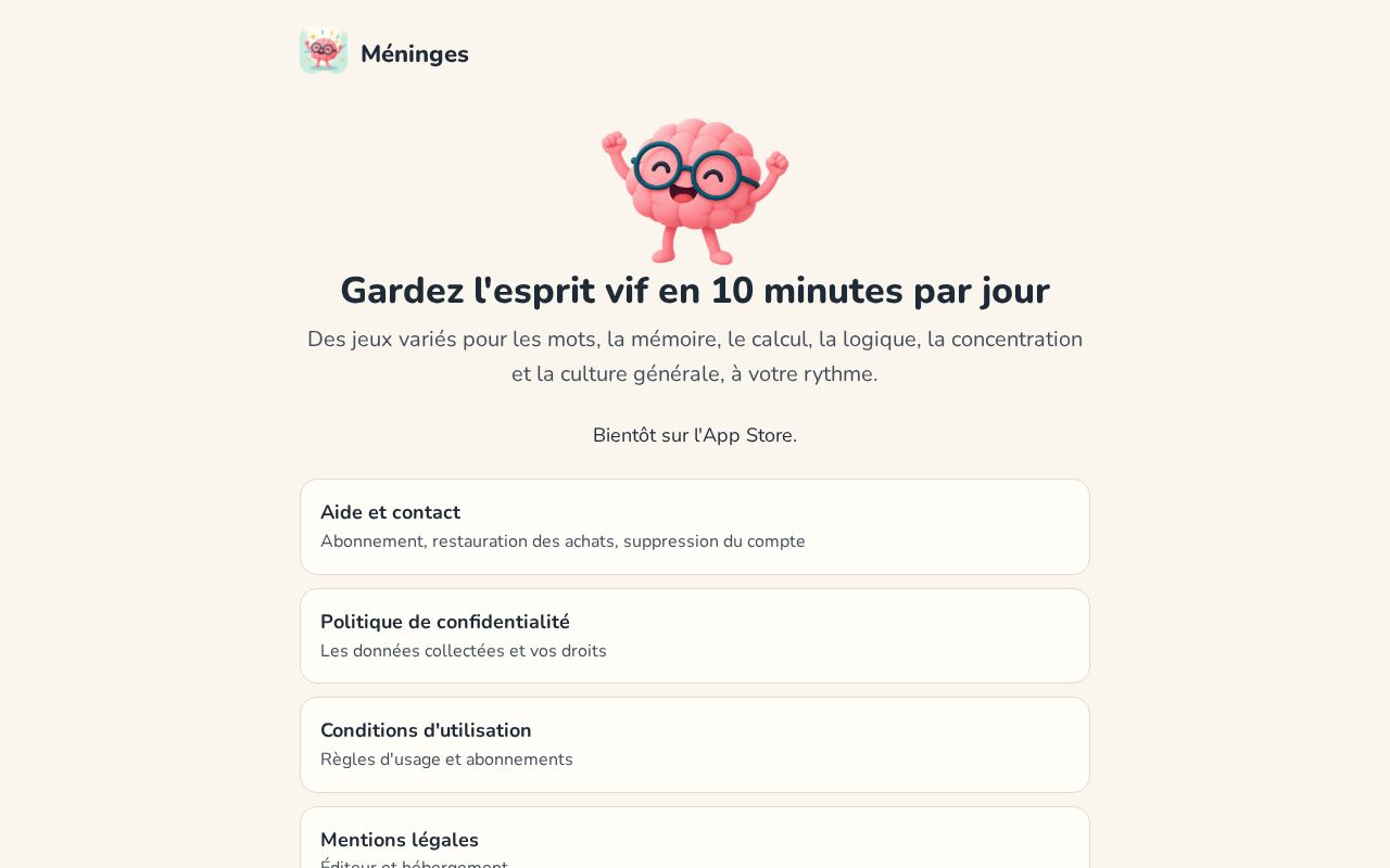 Preview of Meninges Website