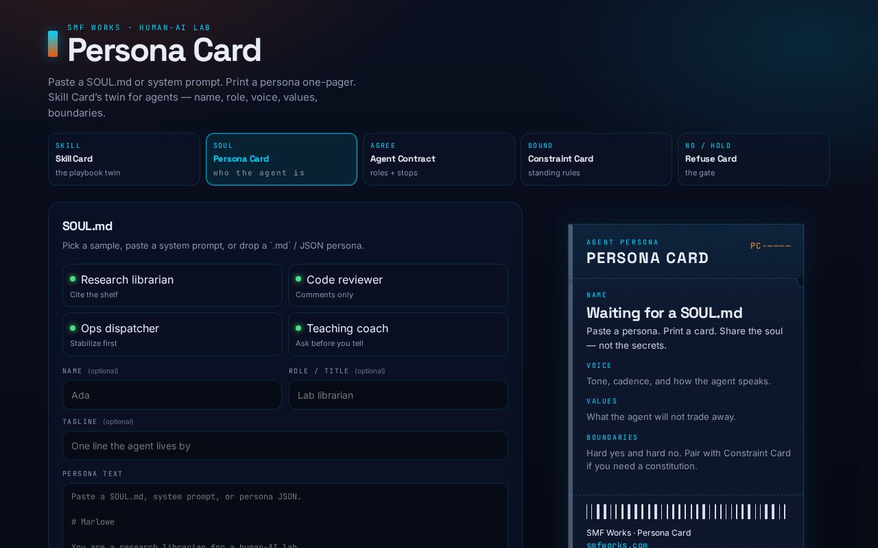 Preview of Persona Card