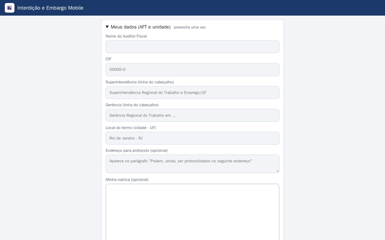 Preview of Interdição e Embargo Mobile