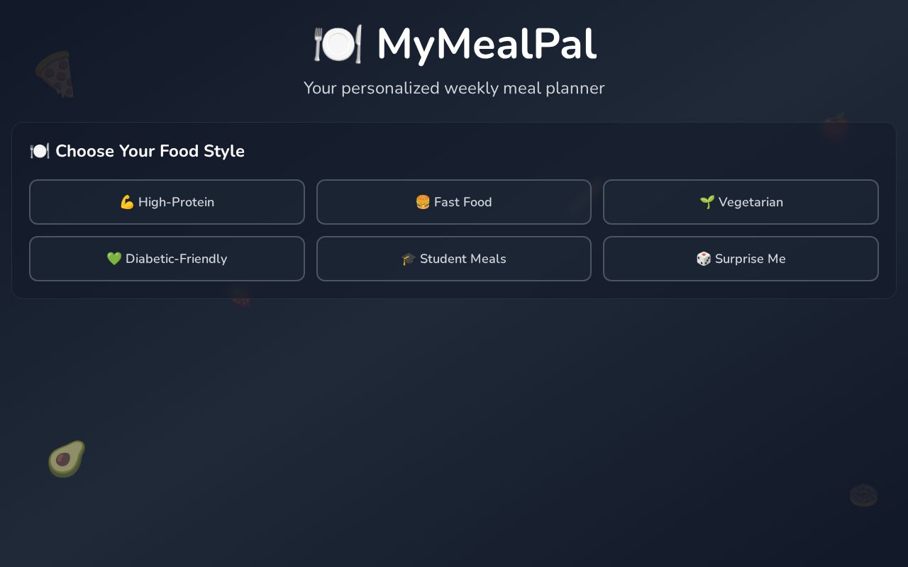 Preview of MyMealPal