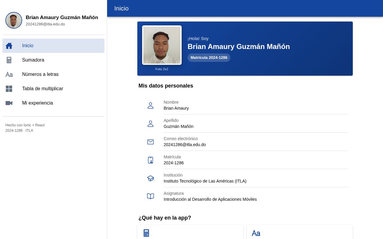 Preview of Tarea Ionic Menu