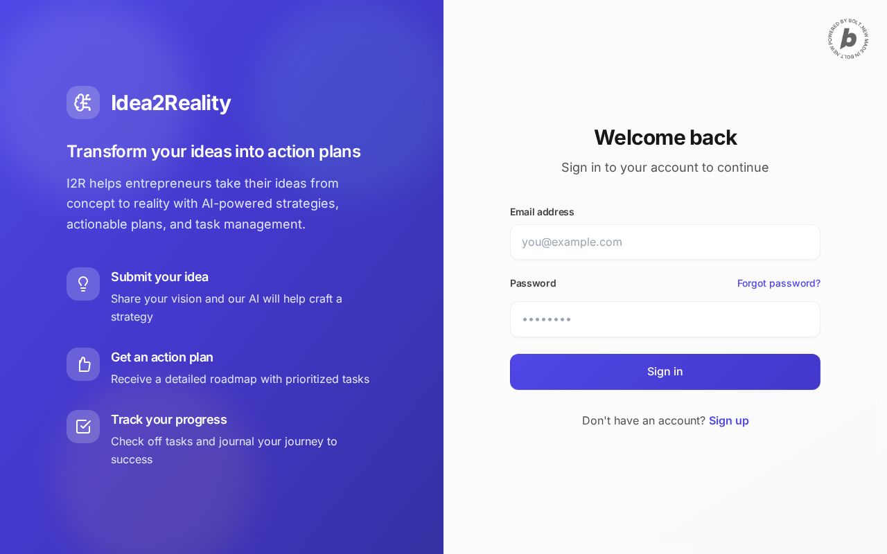 Preview of Idea2Reality