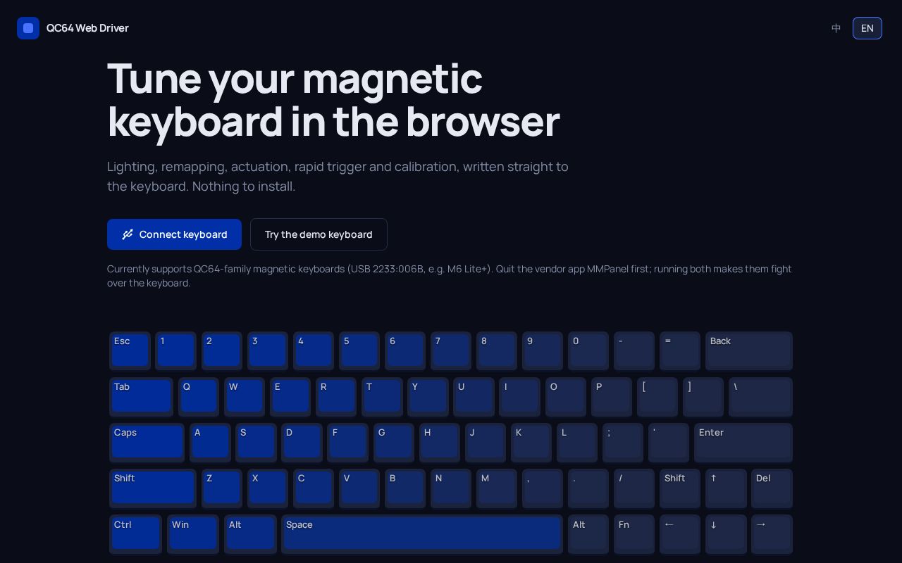 Preview of Qc64 Web Driver
