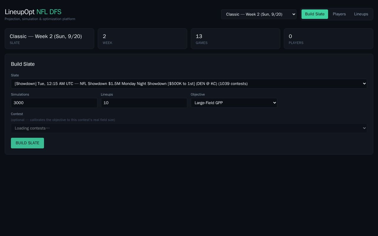 Preview of Lineupopt