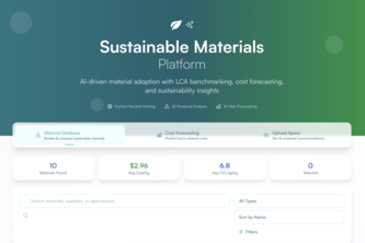 Preview of Sustainable Materials Platform