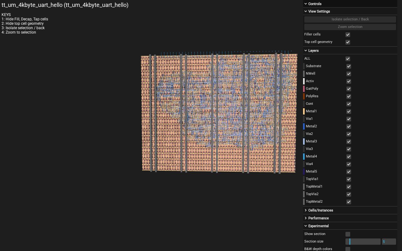 Preview of Tiny Tapeout GDS Viewer