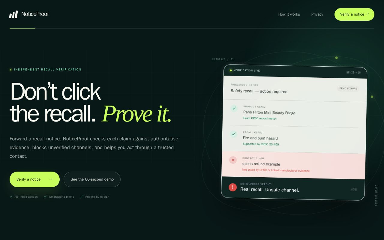 Preview of Noticeproof