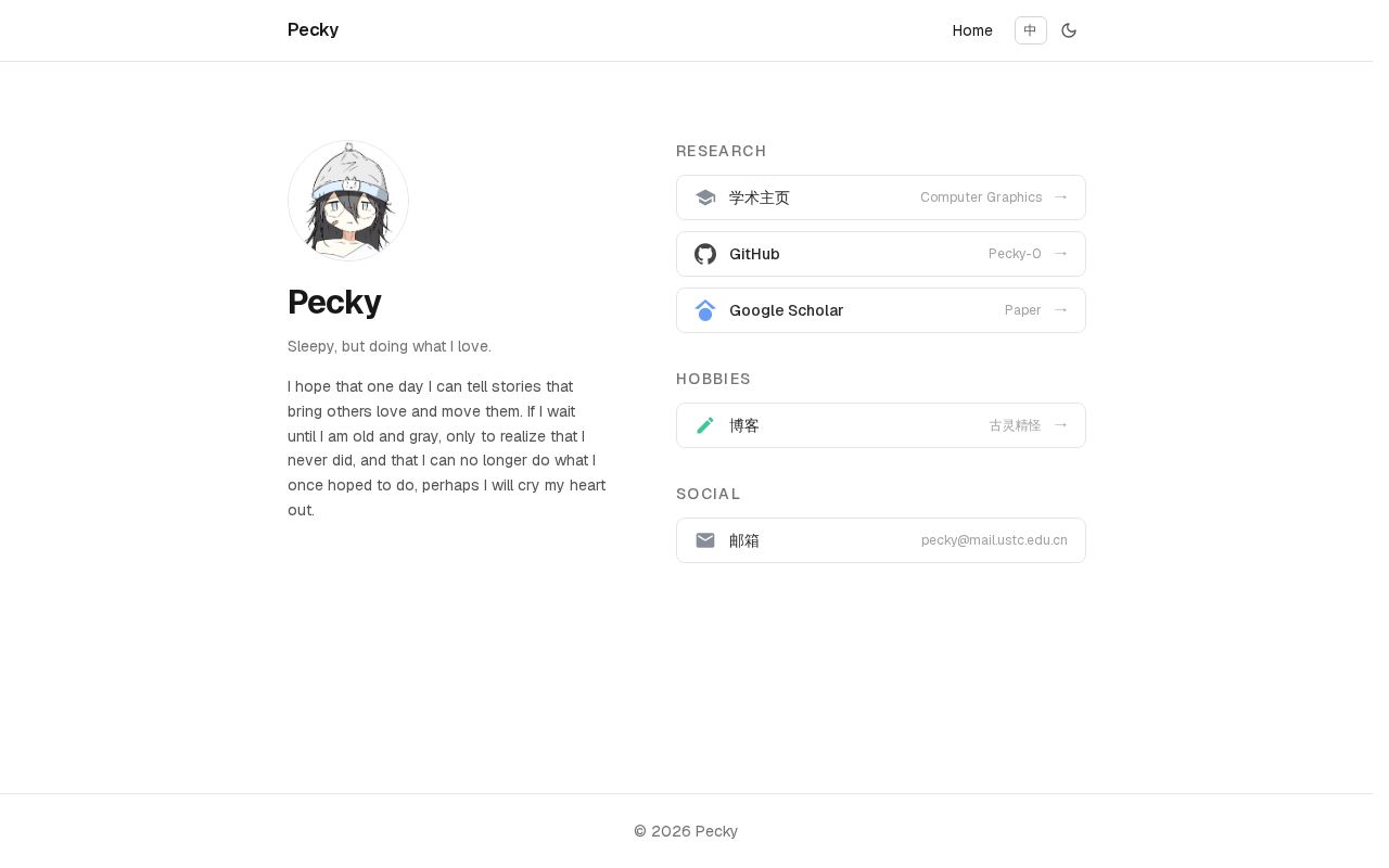 Preview of Pecky 0 Github Io