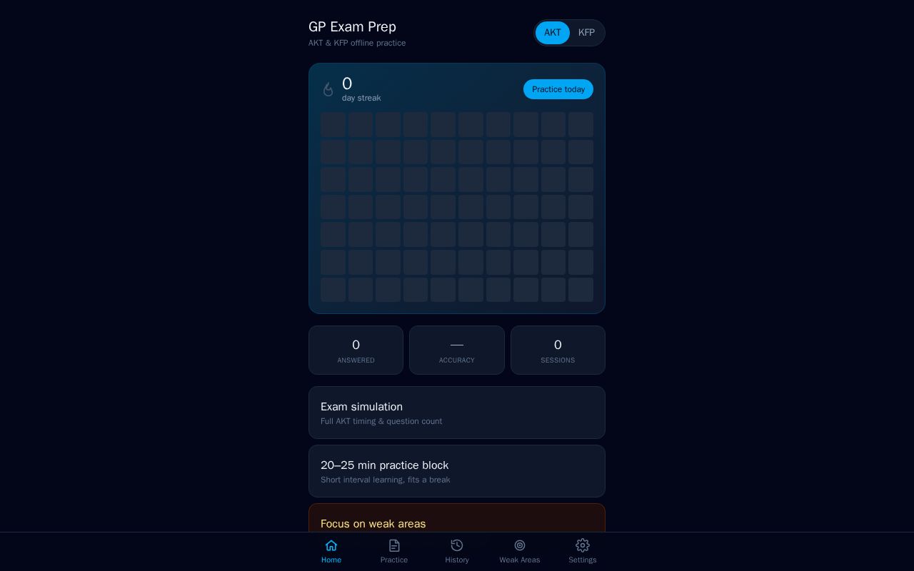Preview of Exam Prep App