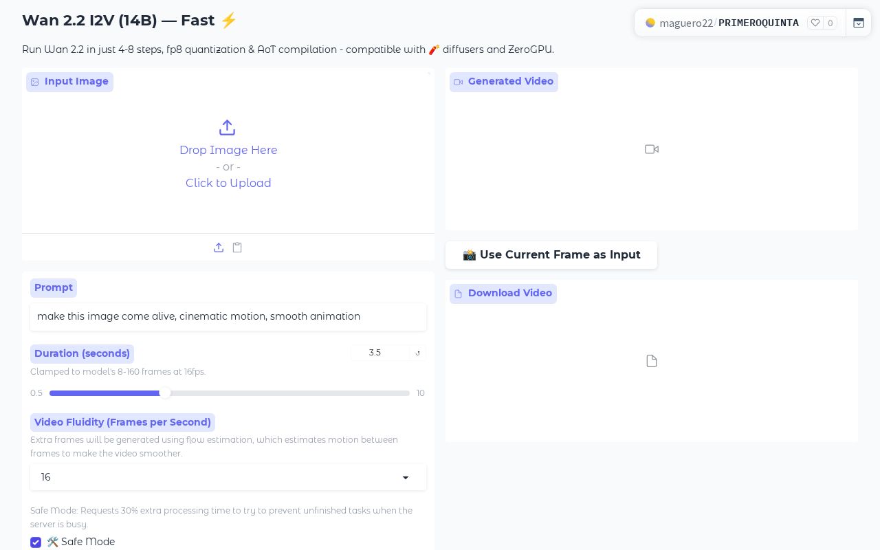 Preview of Wan2.2 14B Fast Preview