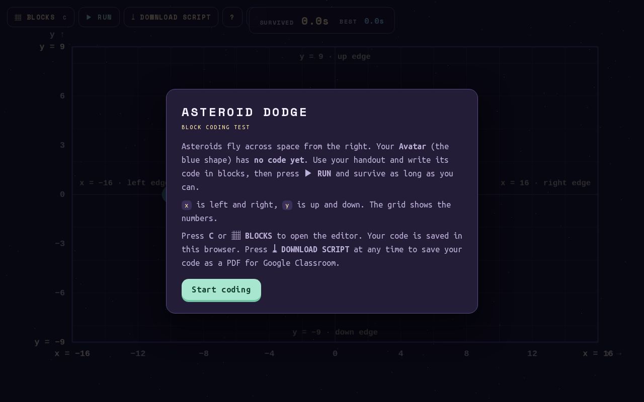Preview of Asteroid Dodge