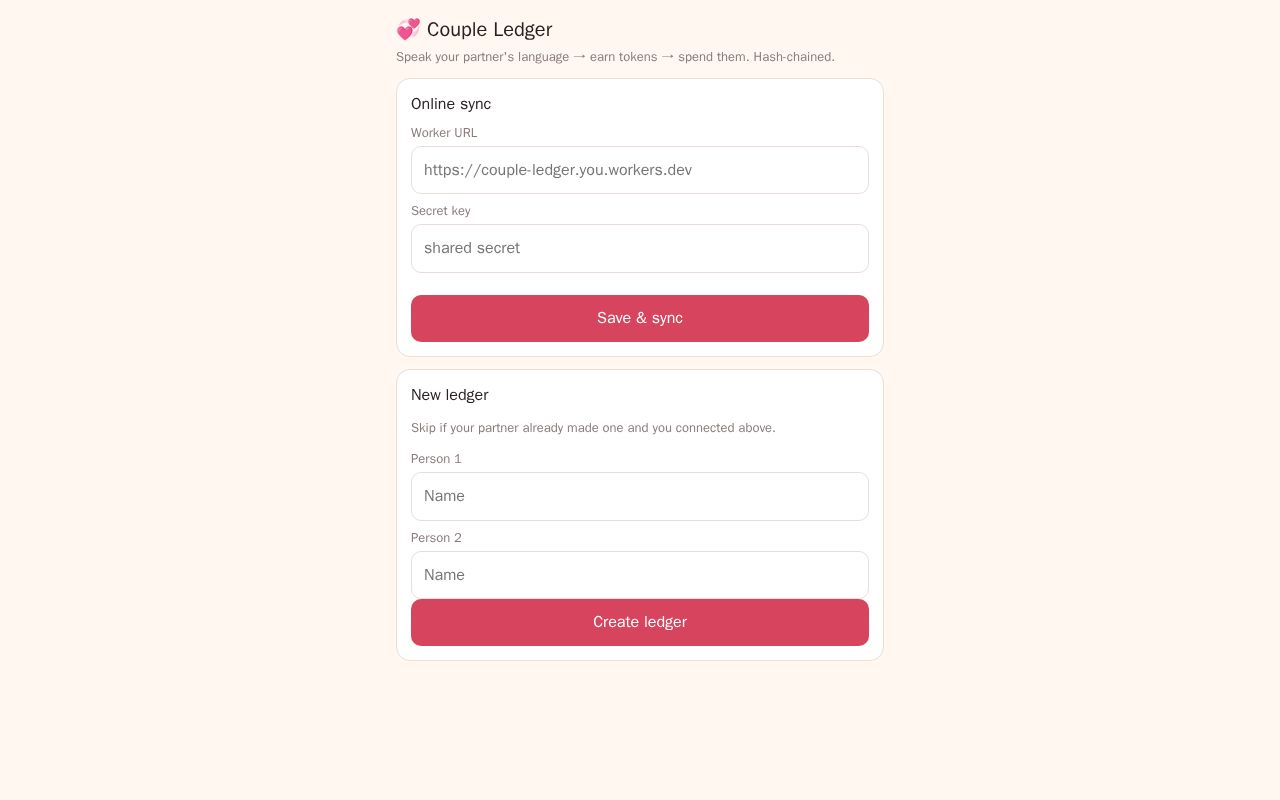 Preview of Couple Ledger