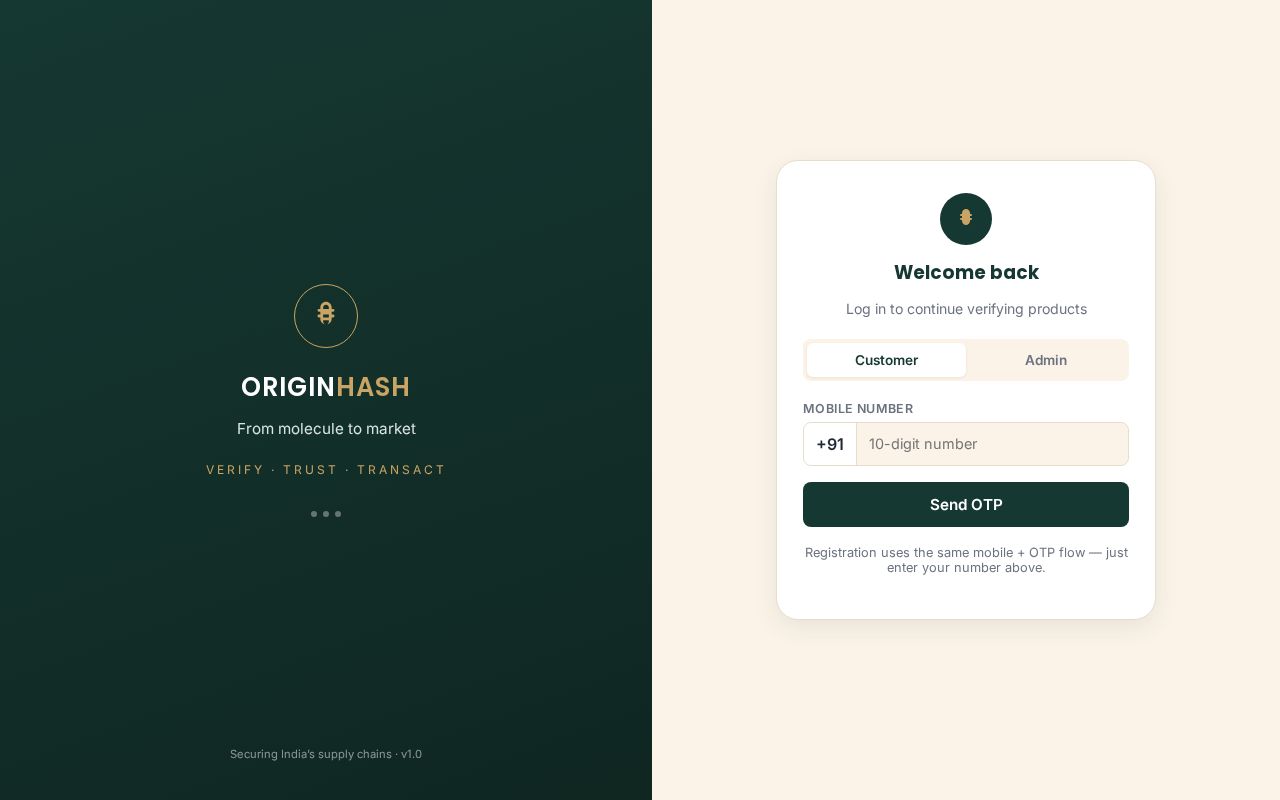Preview of OriginHash Client