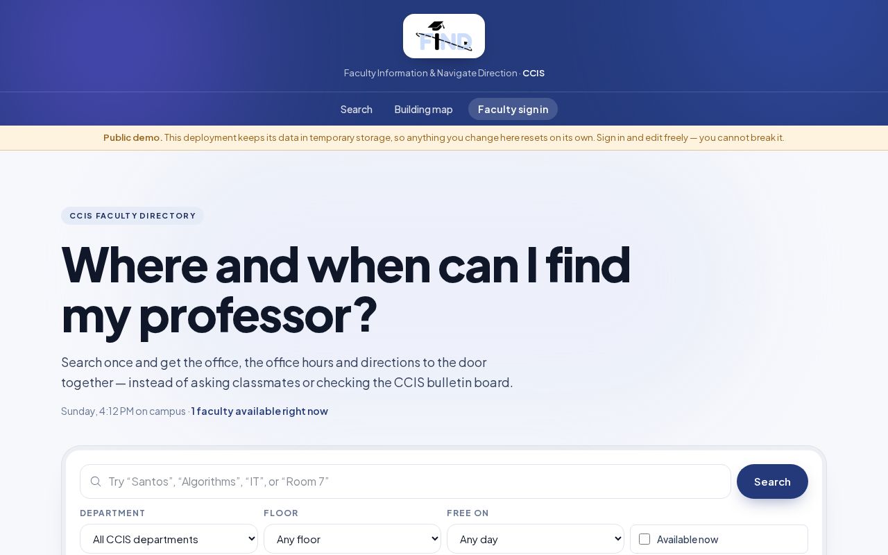 Preview of Find Faculty