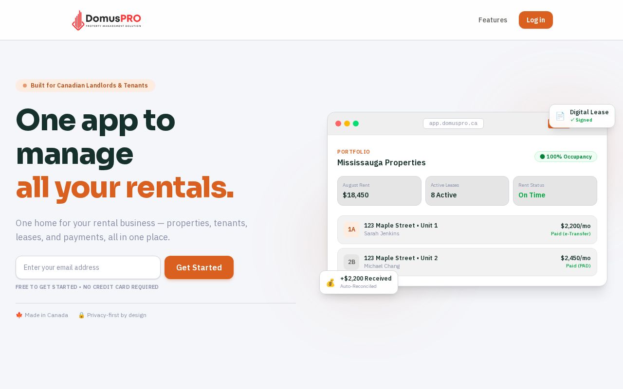 Preview of Rent Manager Frontend
