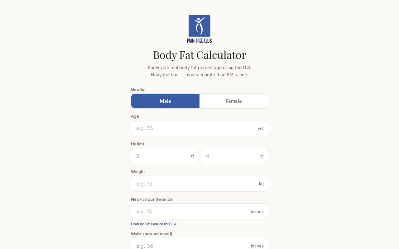 Preview of Bodyfatcalculator