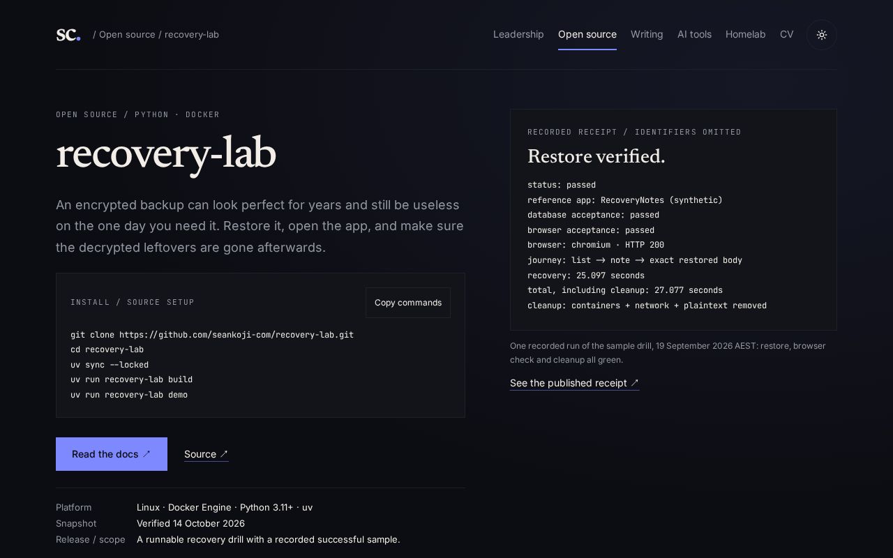 Preview of Recovery Lab
