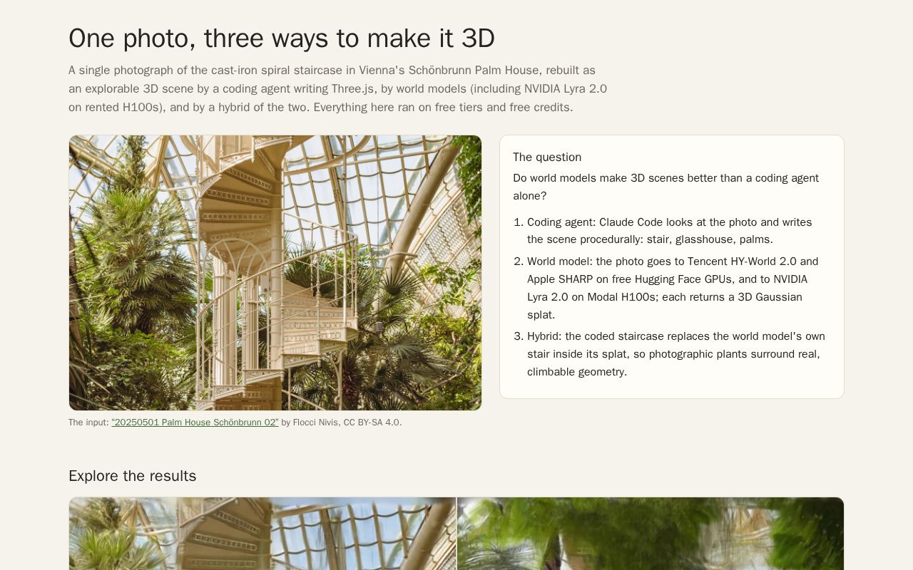Preview of Palm House: Code vs World Model
