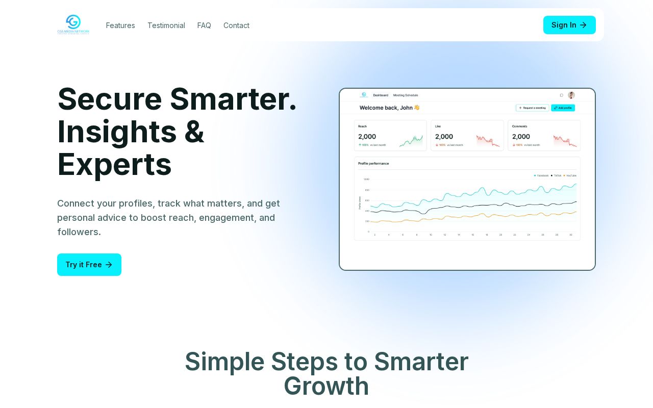 Preview of Social Platform Frontend
