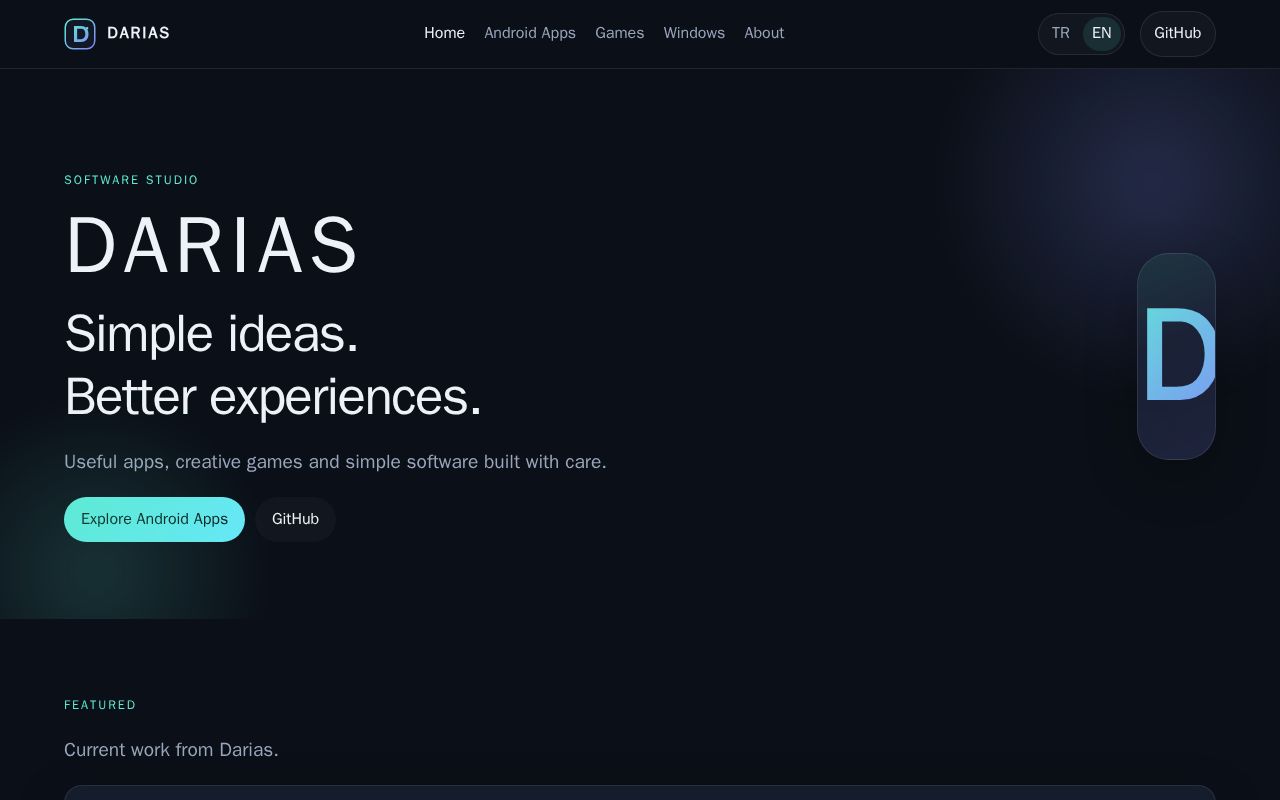 Preview of Official website of Darias