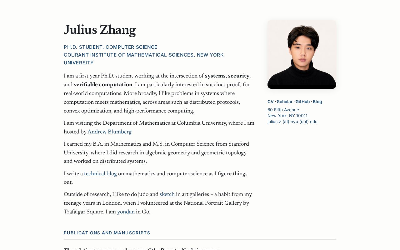 Preview of Academic Website