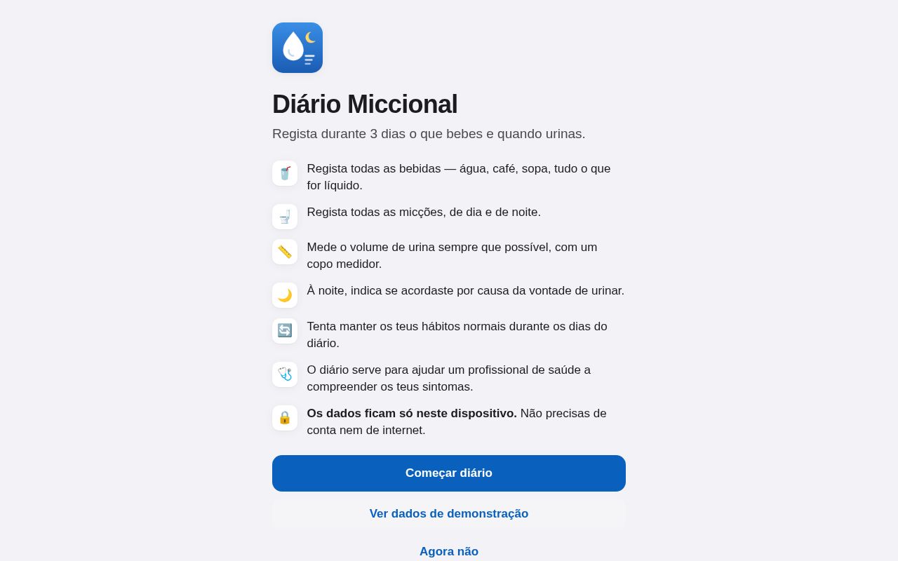 Preview of Diário Miccional
