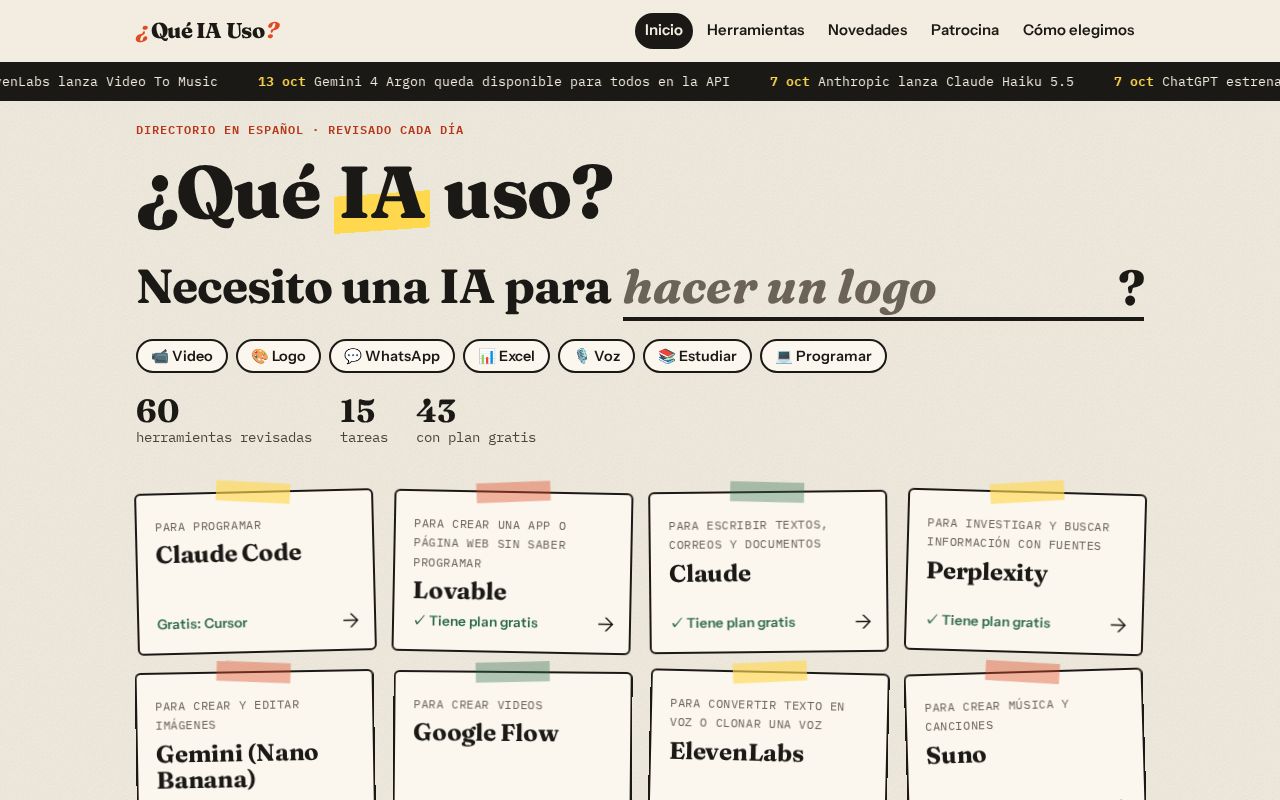 Preview of ¿Qué IA uso? La IA correcta para cada tarea (octubre 2026)