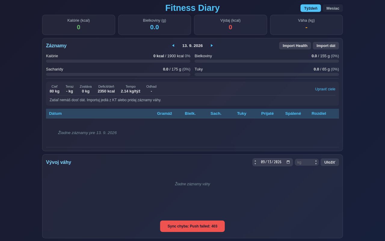Preview of Fitness Diary