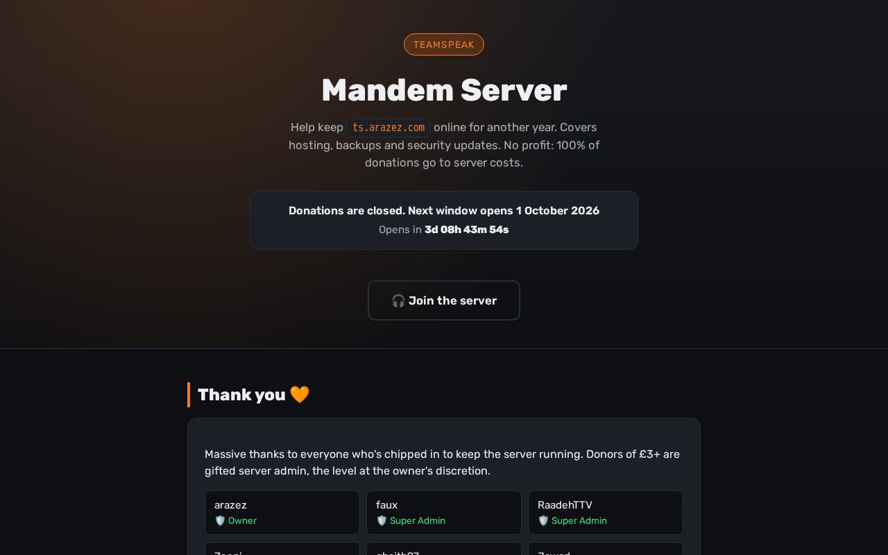 Preview of Mandem Ts Website